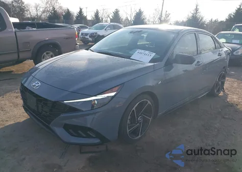 2022 Hyundai Elantra N Line z USA, uszkodzony, nr VIN KMHLR4AF4NU341734